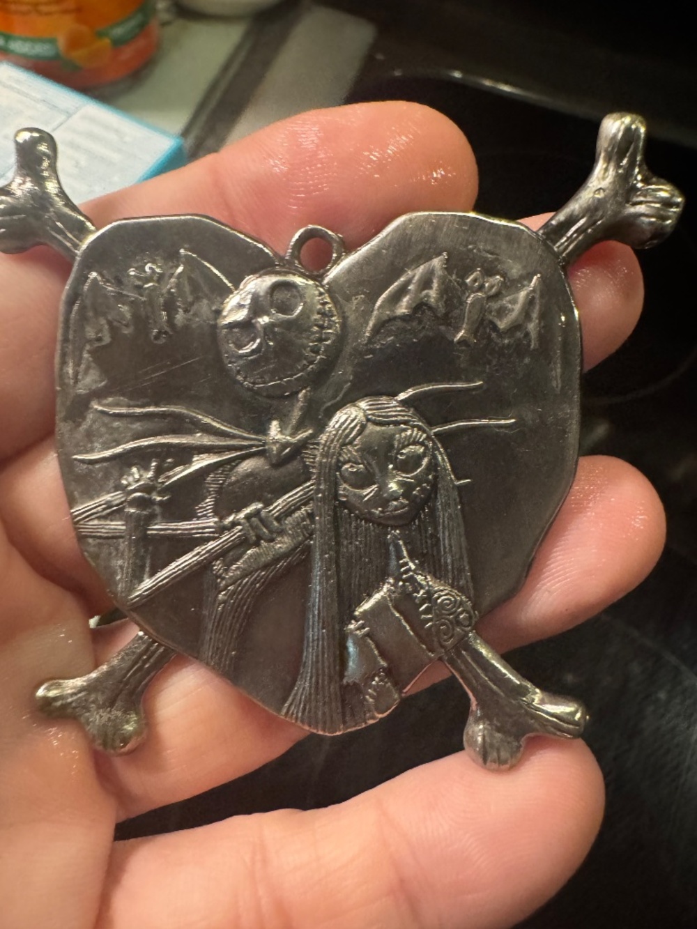 Disney The Nightmare Before Christmas Jack & Sally Heart Pendant | Touchstone Pi